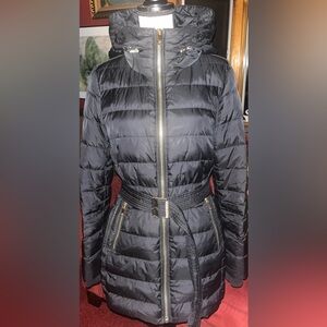 Burberry London Black Puffer Jacket with Belt